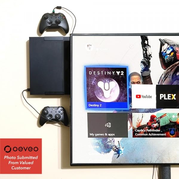 Oeveo Wall Mount Bracket for Xbox One X - USA Made Gaming Console Mount Holder | 2.6L x 12H x 3.75W | Perfect for Bedroom, Living Room & Game Room Organization | Made in America