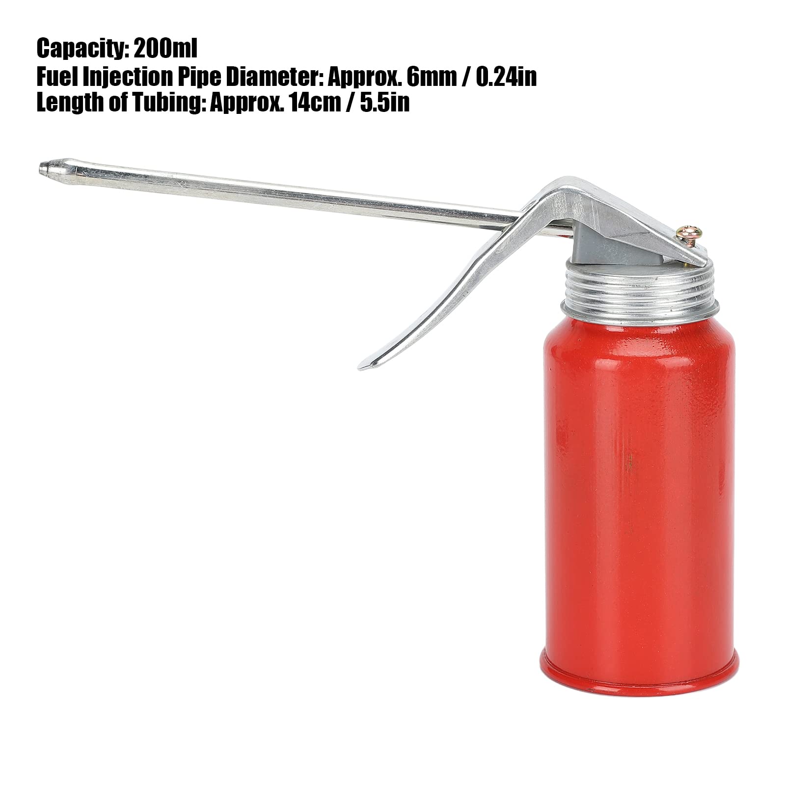 2PCS 200ml High Pressure Oil Can Pump - Metal Oil Spray Gun with Feed Oiler for Automotive, Motorcycle & Home Use - Perfect for Lubricating Gears, Chains & Machinery Parts