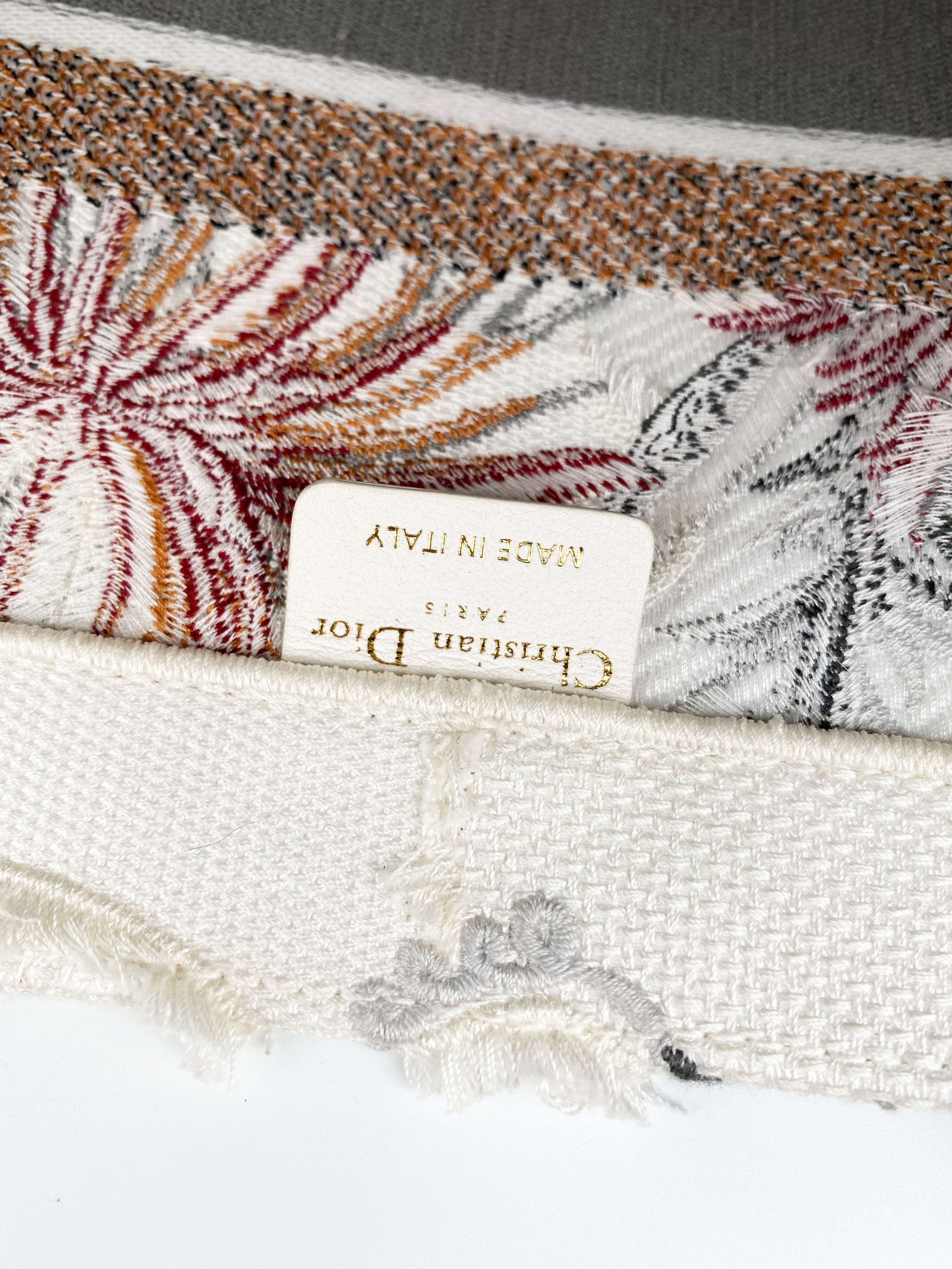 Christian Dior White Limited Edition Book Tote Bag with Floral Accents - Perfect for Travel, Work & Luxury Fashion Accessories