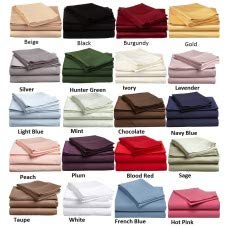 Luxury 4-Piece Full XL Sheet Set - 100% Egyptian Cotton 310-Thread Count - Deep Pocket (5