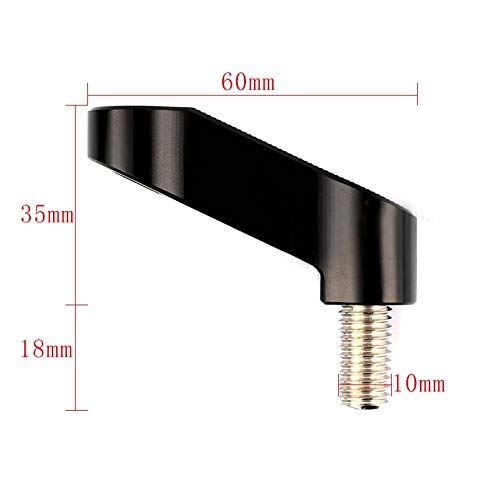 Suzuki GW250F GW250 GSX-S1000F Motorcycle Mirror Extender Adapter - 10mm M10 Right & Left Side Extension Riser Bolts Screws (Black) - Perfect for Enhanced Visibility & Custom Bike Modifications