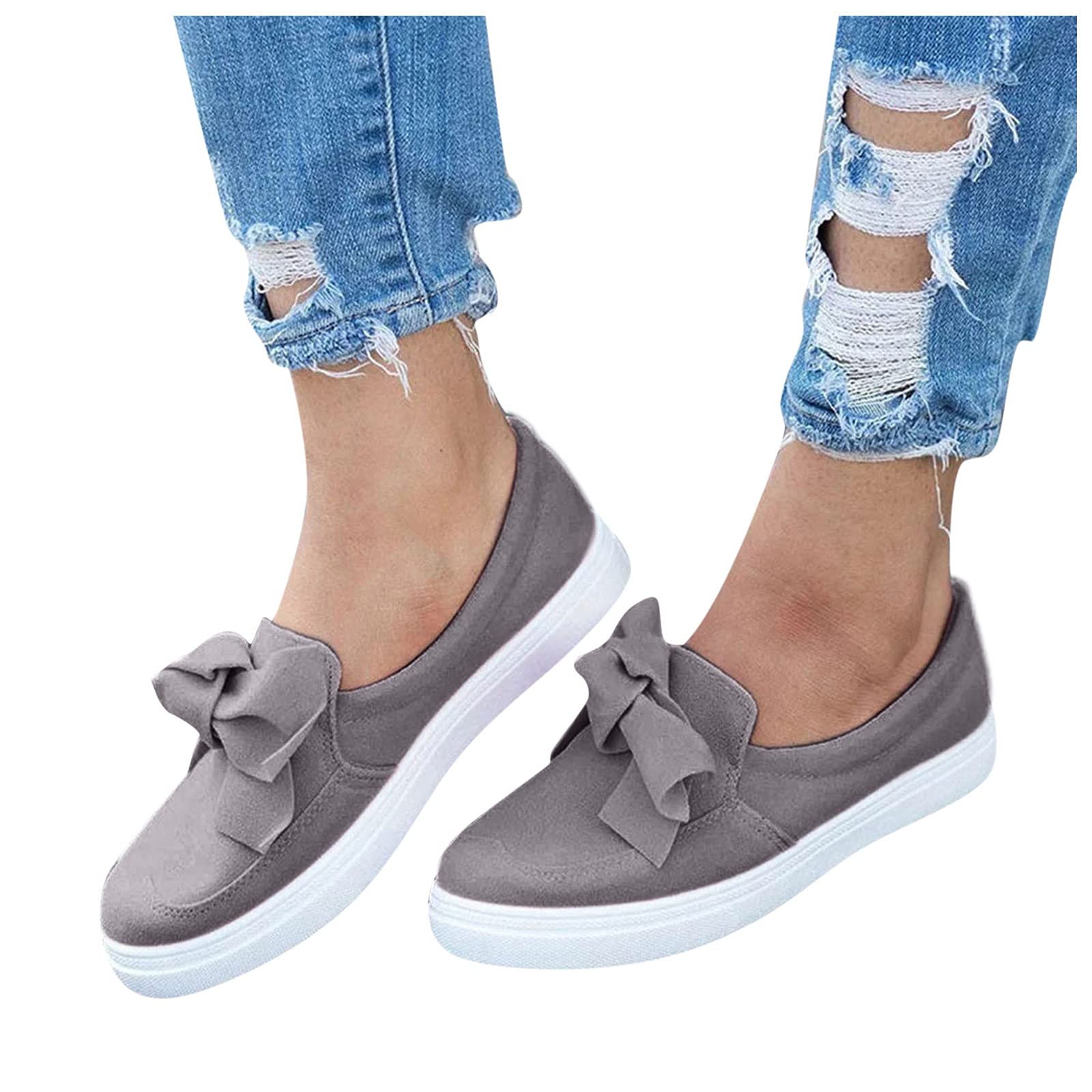 Women's Summer Sandals with Bowknot - Comfy Platform Beach Shoes for Walking