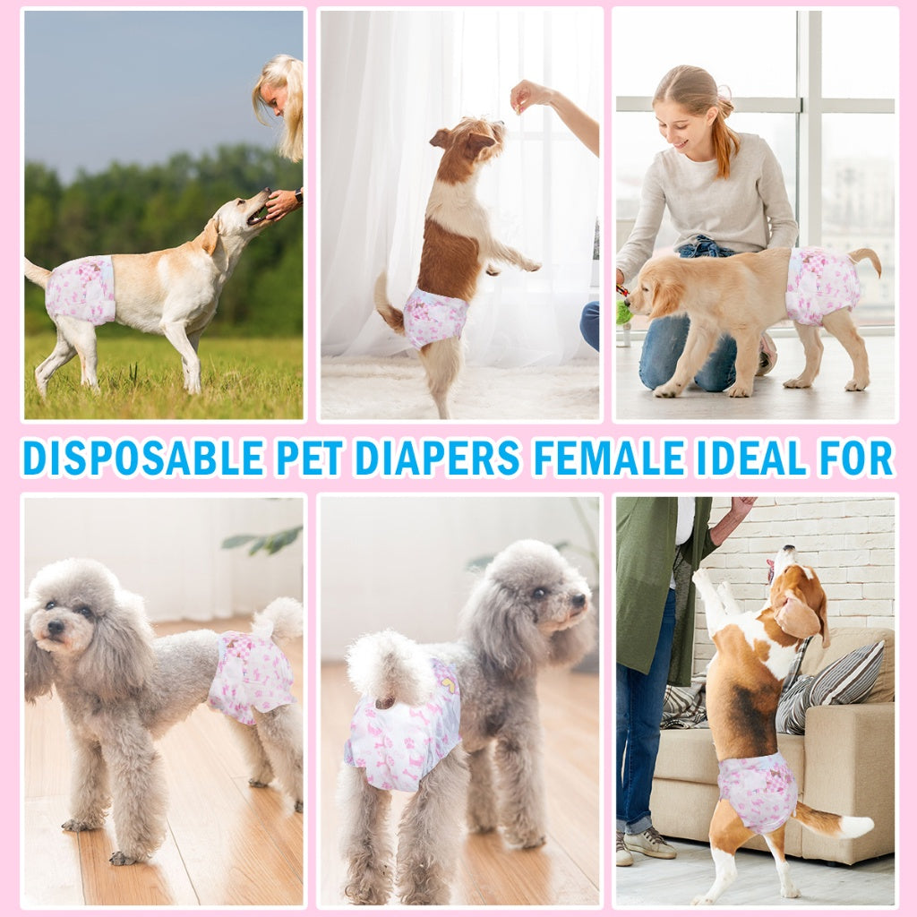 **Dono Pet Disposable Puppy Diapers for Male & Female Dogs - Absorbent & Leak-Proof - Perfect for House Training, Travel & Incontinence Care**