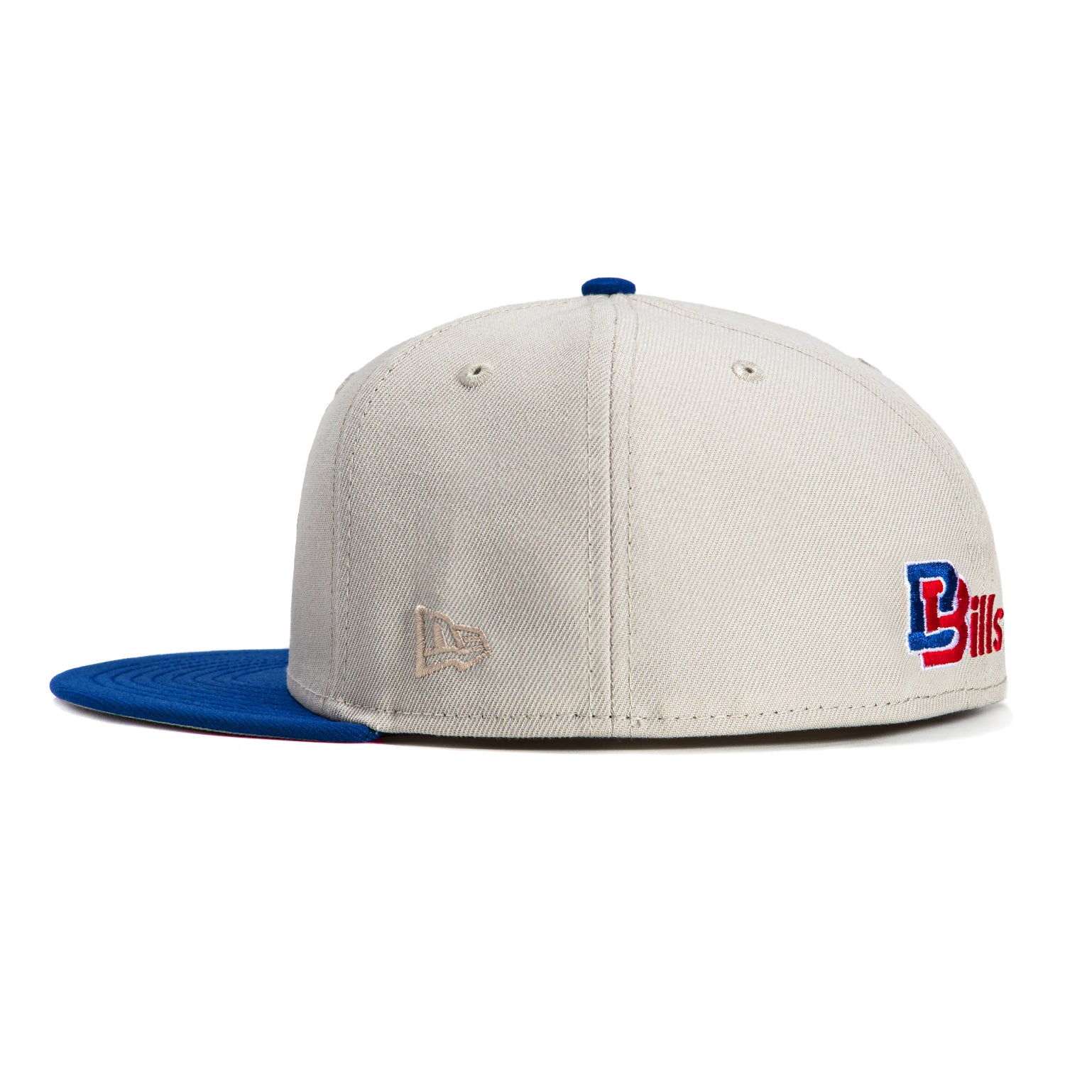 New Era 59Fifty Buffalo Bills Logo Patch Snapback Hat - Royal Blue & Stone Gray - NFL Football Fan Gear for Men & Women - Perfect for Game Day, Tailgating, and Sports Events