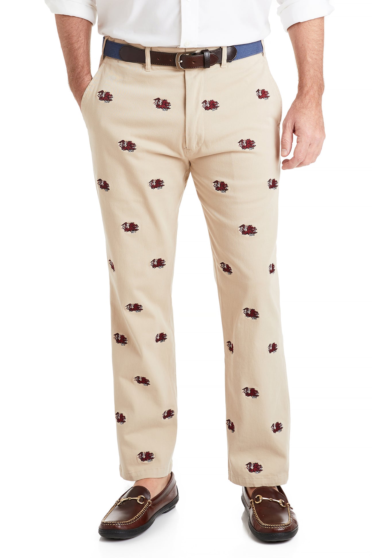 South Carolina Gamecocks Collegiate Stretch Twill Pants in Khaki - Comfortable & Stylish for Game Day, Tailgating & School Spirit Events