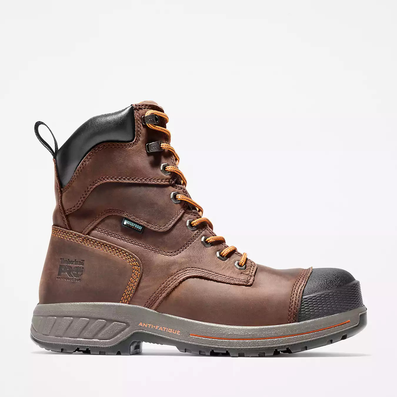 Timberland PRO Men's Brown Endurance HD 8 Inch Waterproof Work Boots - Durable Safety Shoes for Construction, Hiking & Outdoor Work
