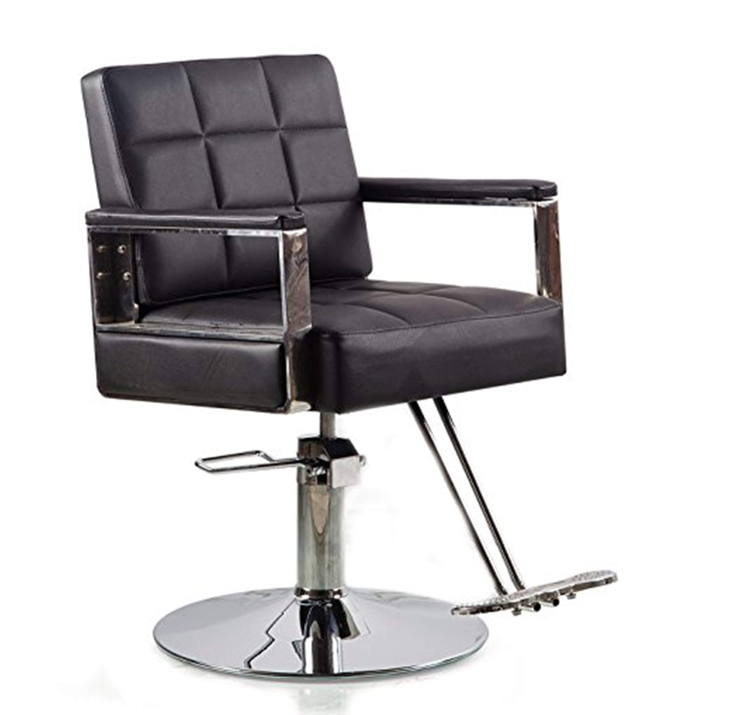 Vintage Black Hydraulic Beauty Salon Chair - Adjustable Styling Chair for Hairdressers & Barbers | Perfect for Hair Salons, Barber Shops & Home Use
