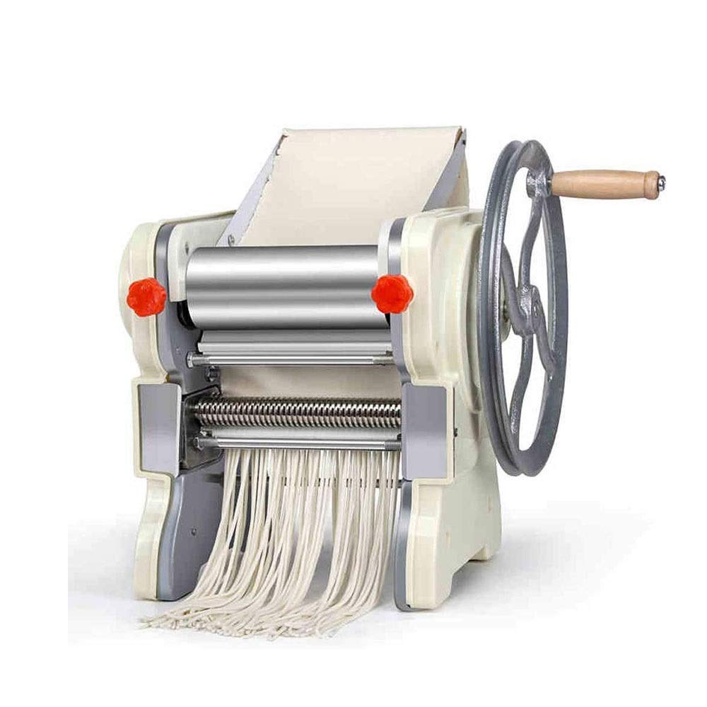 Qin Manual Pasta Maker Machine - Homemade Fresh Fettuccine, Spaghetti & Lasagna Dough Roller with Adjustable Thickness & Cutter - Perfect for Italian Cuisine, Family Cooking & Restaurant Use