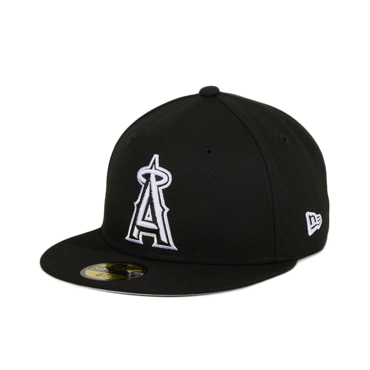 New Era 59Fifty Los Angeles Angels Baseball Cap - Black & White Adjustable Snapback Hat for Men & Women | Perfect for Baseball Games, Sports Events & Casual Wear