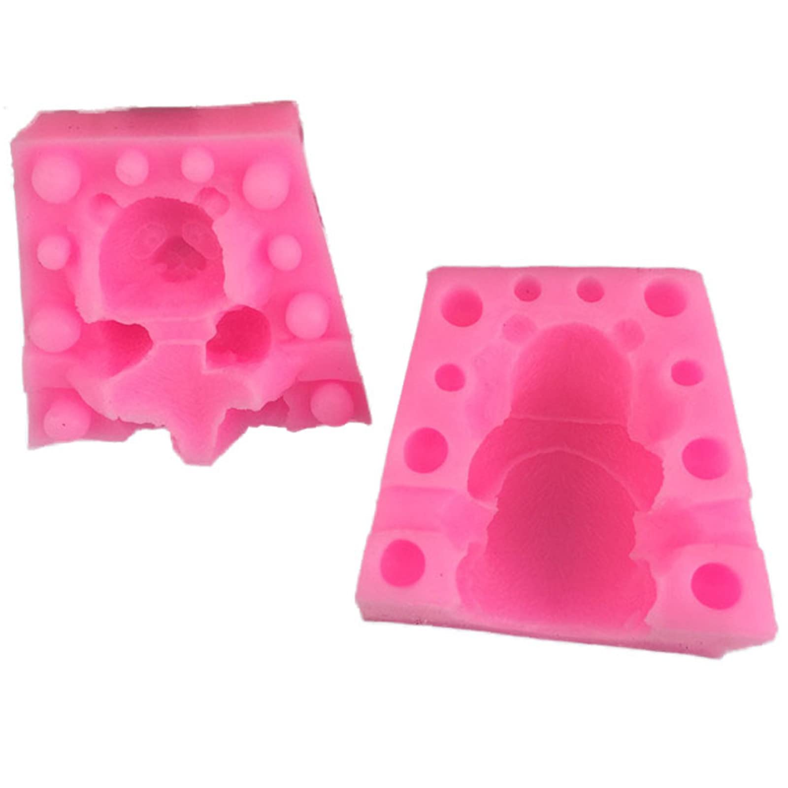 Small Panda Silicone Fondant Mold - Multi-Purpose Silicone Molds for Soap, Candle, Chocolate, Candy, Cake Decorating, Bath Bombs & Polymer Clay - Perfect for Baby Showers, DIY Crafts & Baking Projects