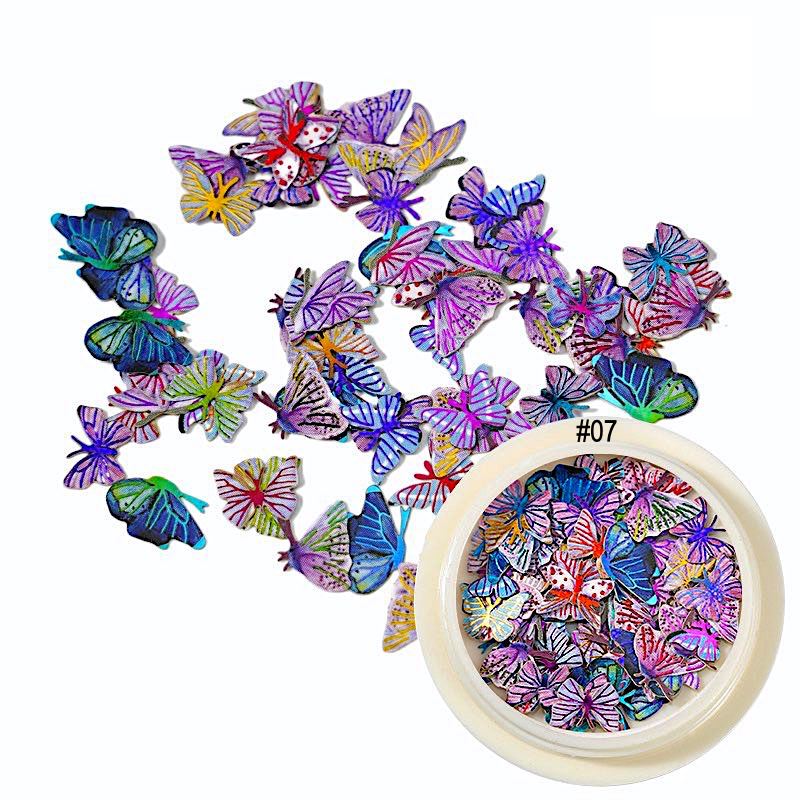 Flowers and Butterfly Ultra Thin Nail Art Stickers - Waterproof DIY Nail Decals for Women, Perfect for Parties, Weddings, and Special Occasions