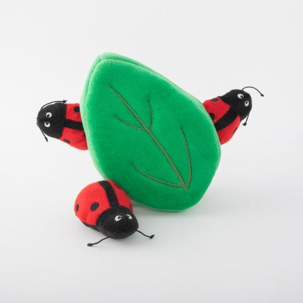 Soft Plush Leaf Blanket with Ladybugs for Dogs - Zippy Burrow Cozy Pet Bed - Perfect for Small & Medium Dogs to Snuggle & Sleep