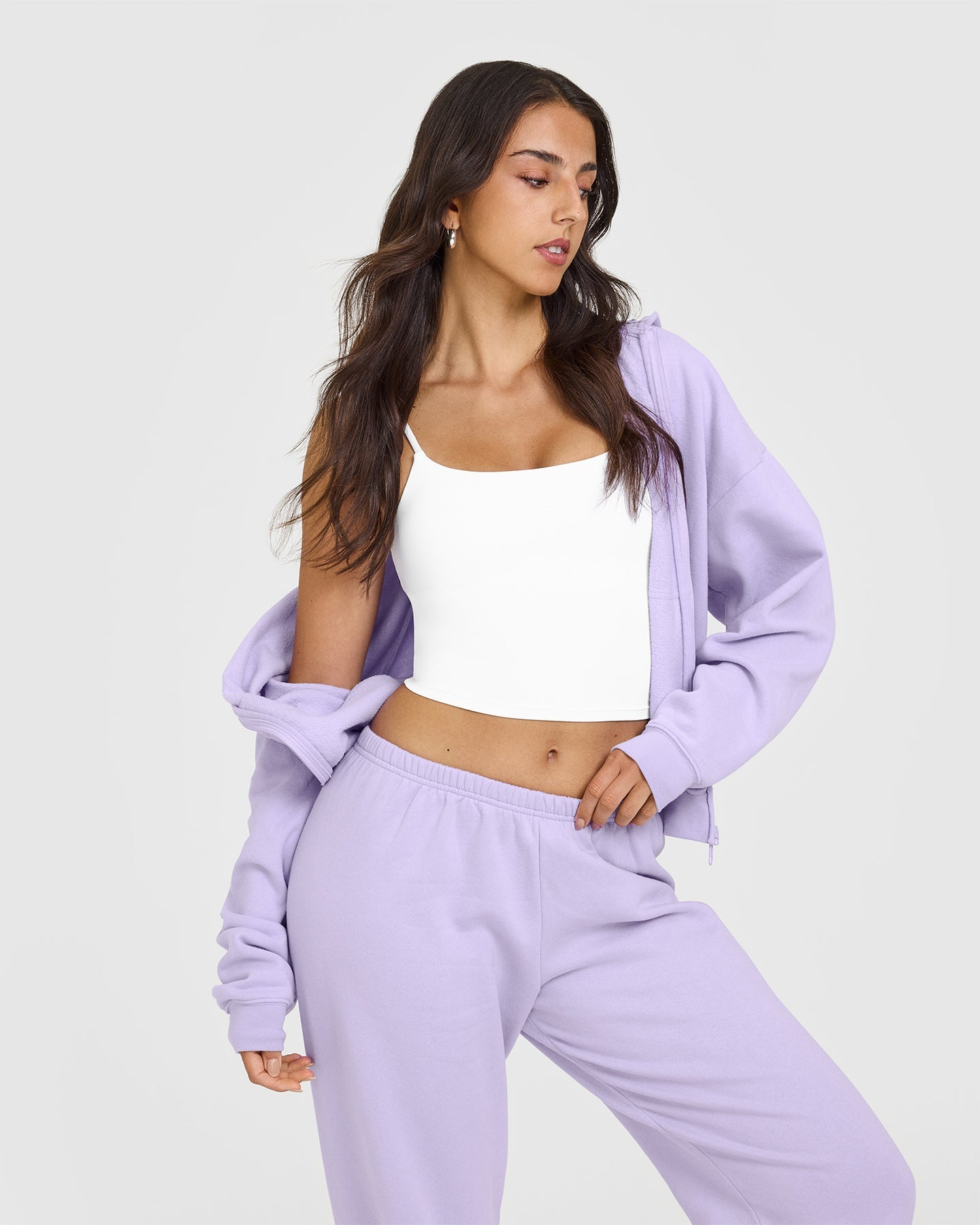 Mid Weight Joggers for Women - Soft Lavender Purple Lounge Pants | Perfect for Yoga, Running & Casual Wear