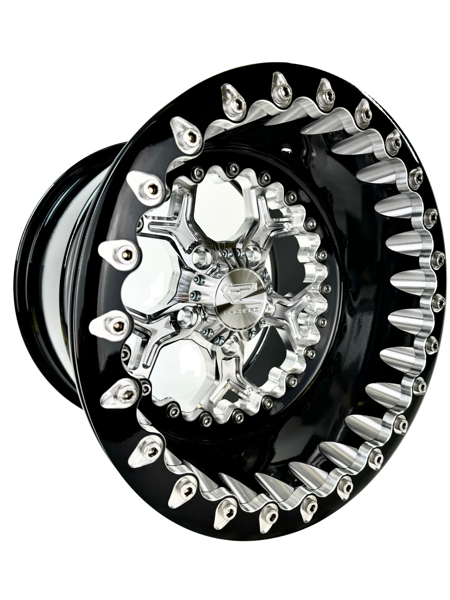 Pro 5 FF Forged Beadlock Wheels - Silver Finish for RZR Pro R 5x4.5 Bolt Pattern - Off-Road, Racing & Trail Riding Accessories