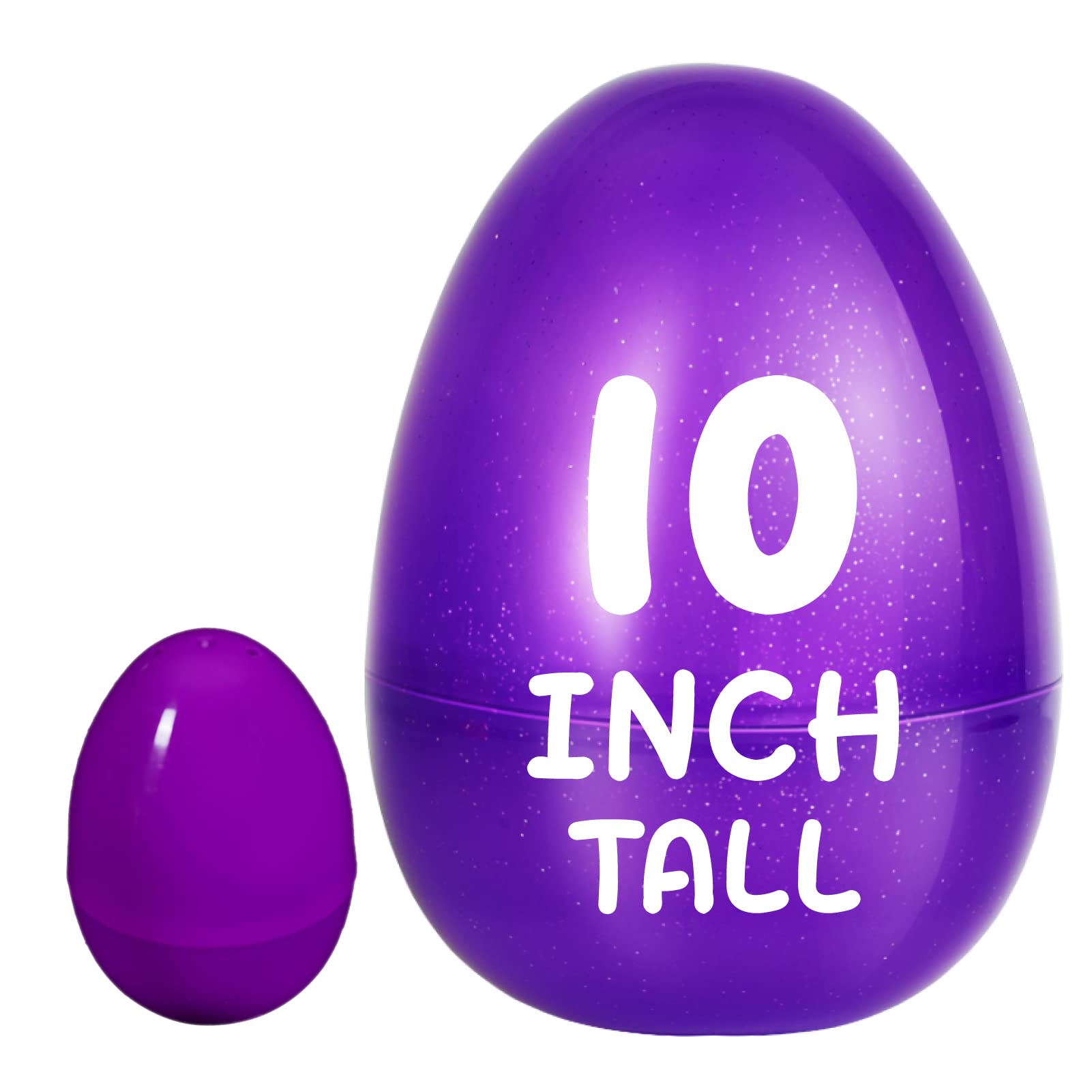 SpringFlower 12-Piece Jumbo Easter Eggs Set - 10 Inch Large Plastic Easter Eggs for Easter Egg Hunt, Empty Fillable Eggs for Candy & Treats, Easter Basket Stuffers & Party Favors - Perfect for Easter Celebrations, Kids' Parties & Spring Festivities