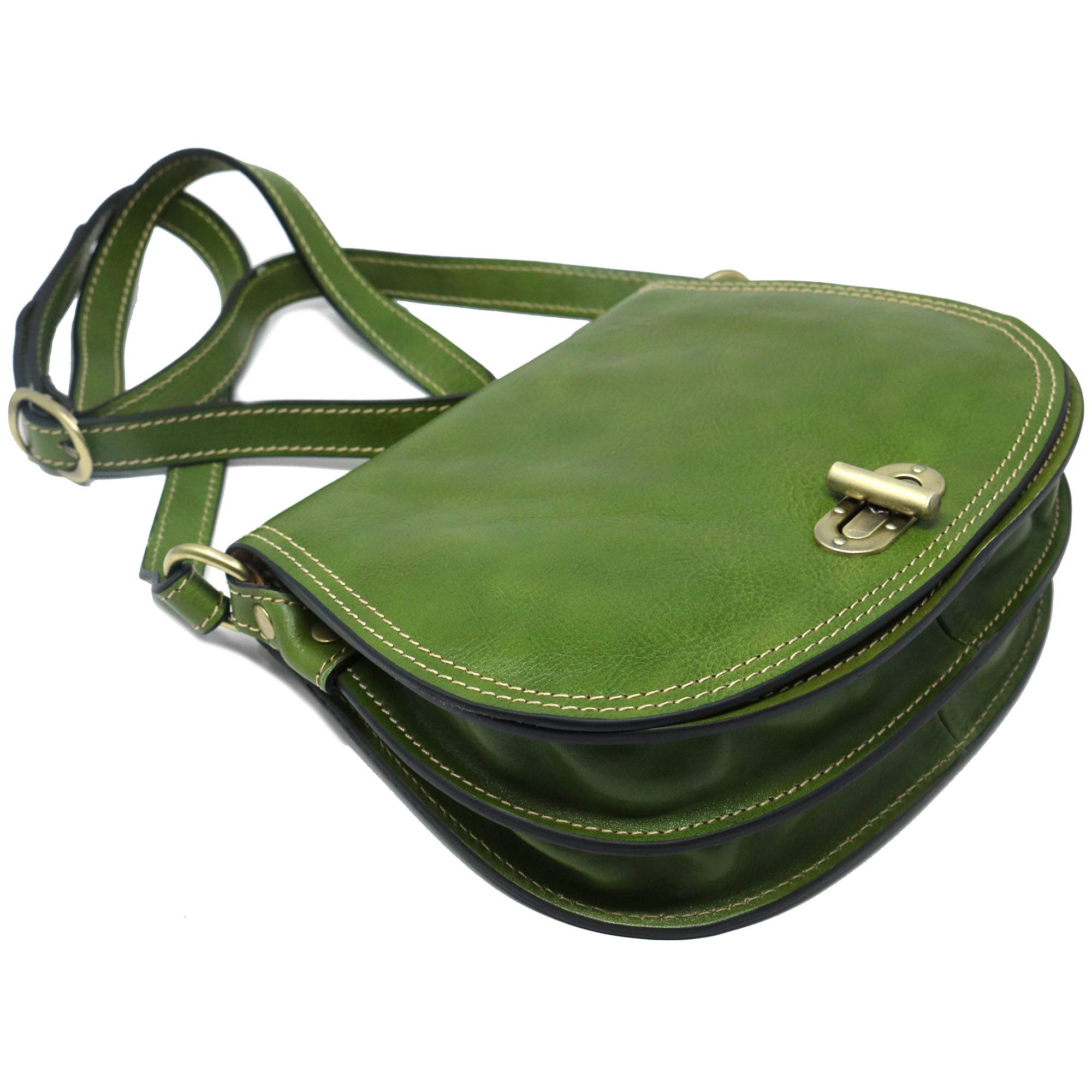 Premium Floto Firenze Genuine Leather Saddle Tote Bag for Women - Stylish Handbag for Work, Travel & Everyday Use