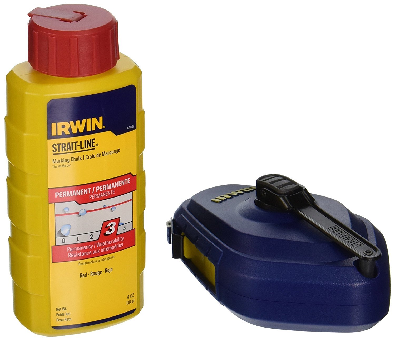 **Irwin Chalk and Reel Set (1932885) - 100-Foot Red Chalk Line - 2-Pack for Construction, Carpentry & DIY Projects**
