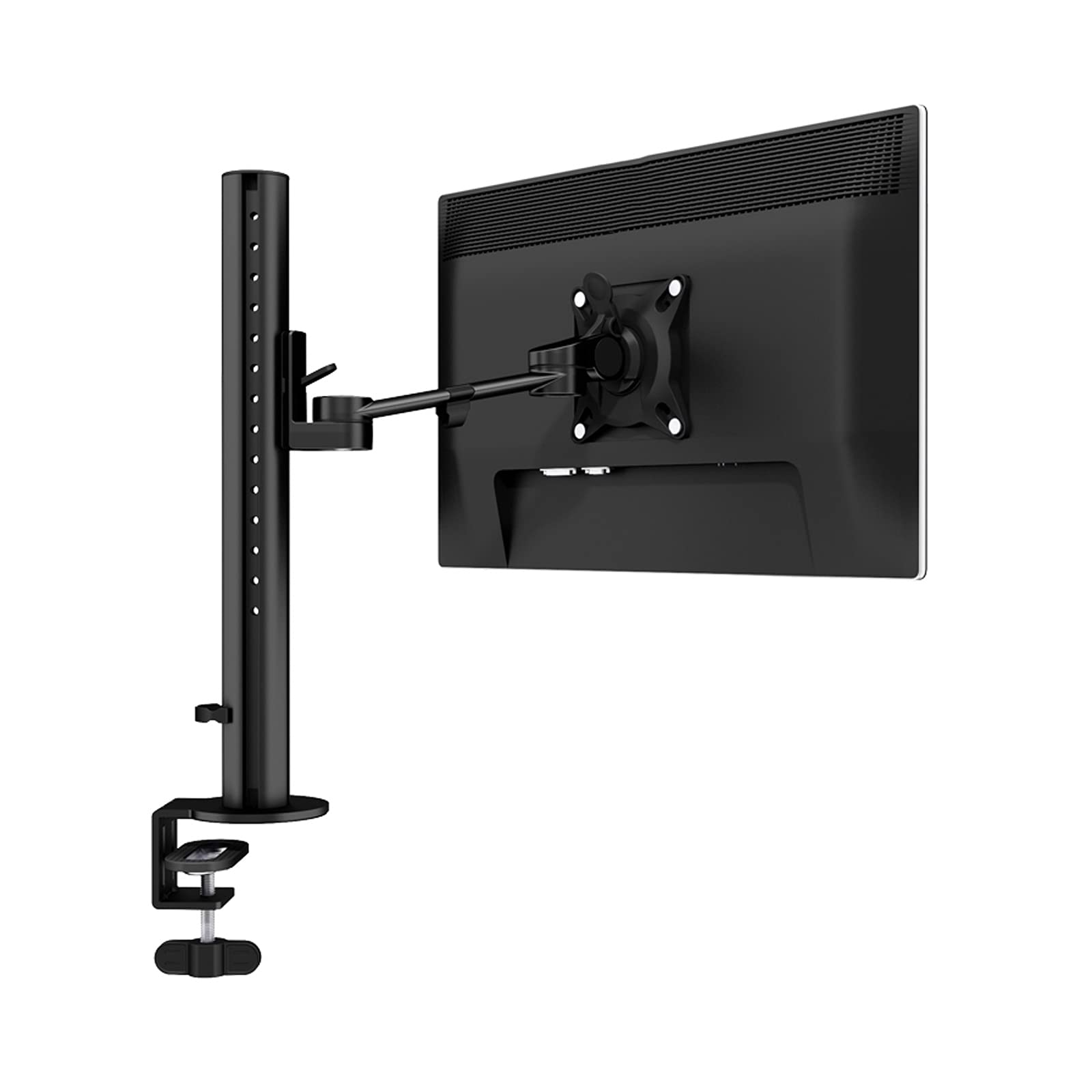 Adjustable Aluminum Alloy Single Monitor Stand & Desk Mount for 17