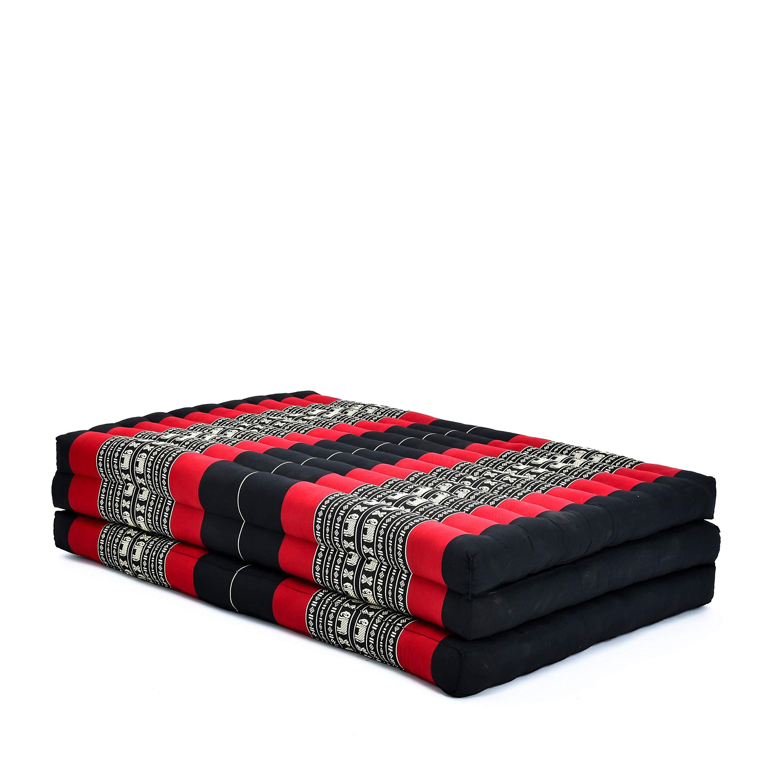 LEEWADEE Trifold Mattress XL - Eco-Friendly Kapok Filled Thai Massage Pad, Foldable Floor Mattress for Sleeping & Relaxation, 79
