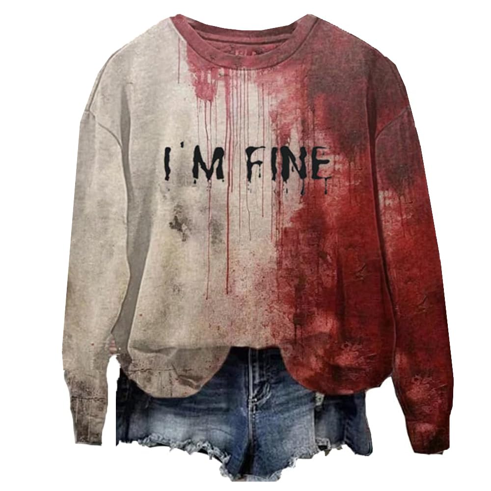 Halloween Blood Splatter T-Shirt - Scary Bloodstained Costume Top for Men & Women - Perfect for Halloween Parties, Haunted Houses & Horror Events (Small)