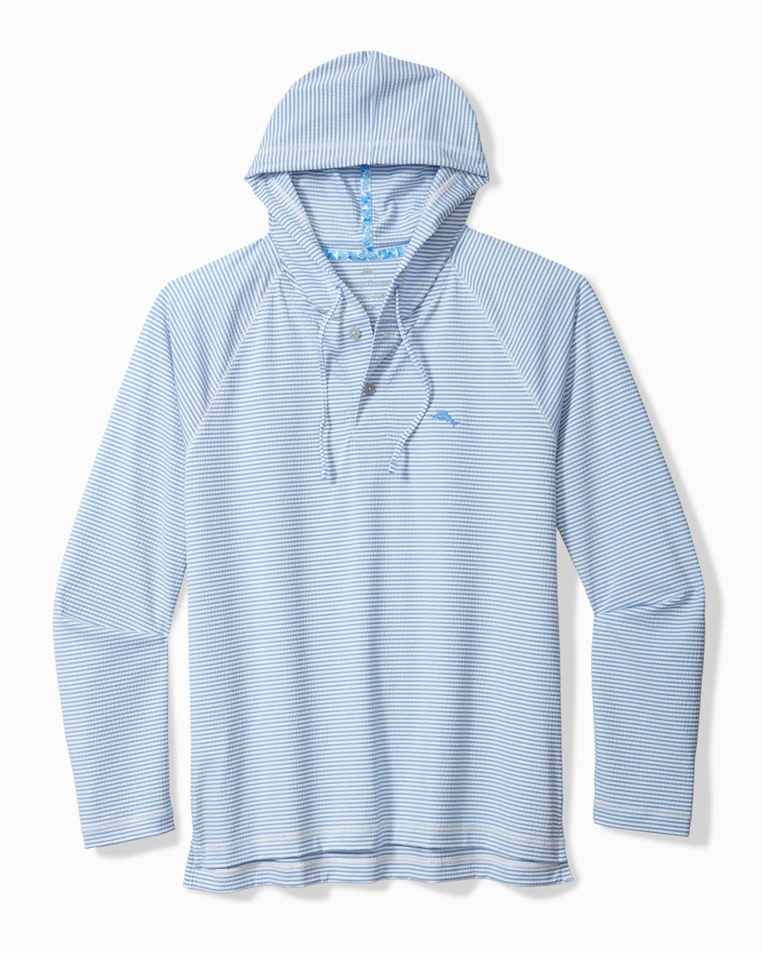 Cabo Blue Costa Wave Starboard Stripe Hoodie - Comfortable Pullover Sweatshirt for Men & Women - Perfect for Surfing, Beach Outings, and Casual Wear