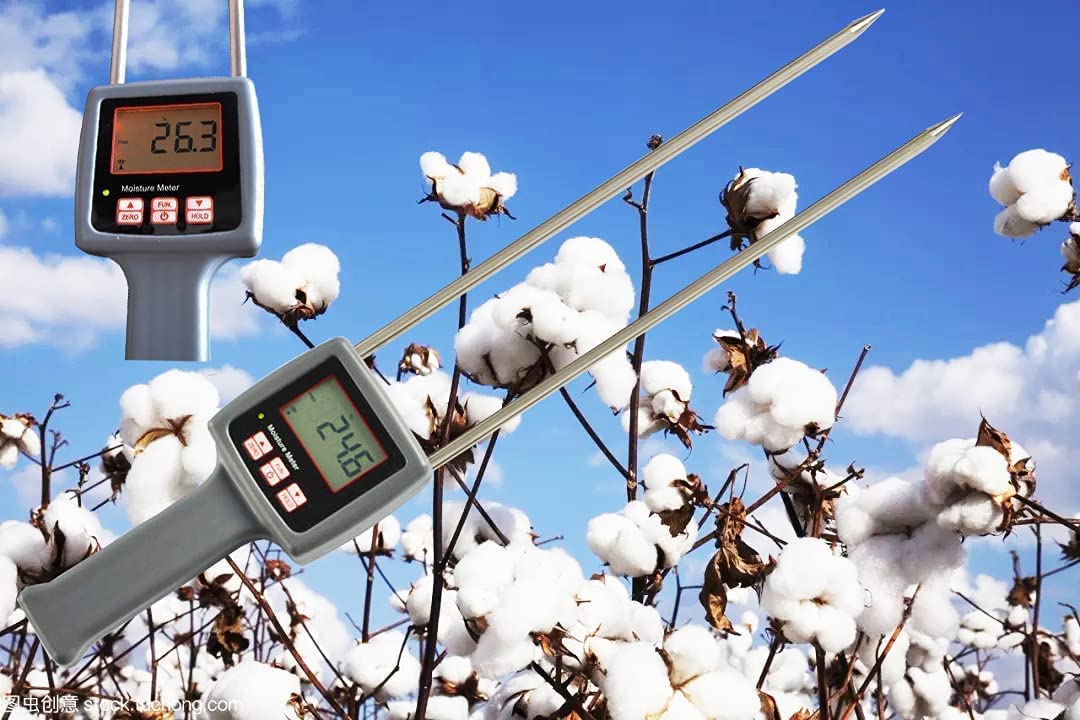 TK100C Portable Digital Cotton Moisture Meter - Seed Cotton Tester with 5-40% Measurement Range | Accurate Fiber Moisture Testing for Agriculture & Textile Industry