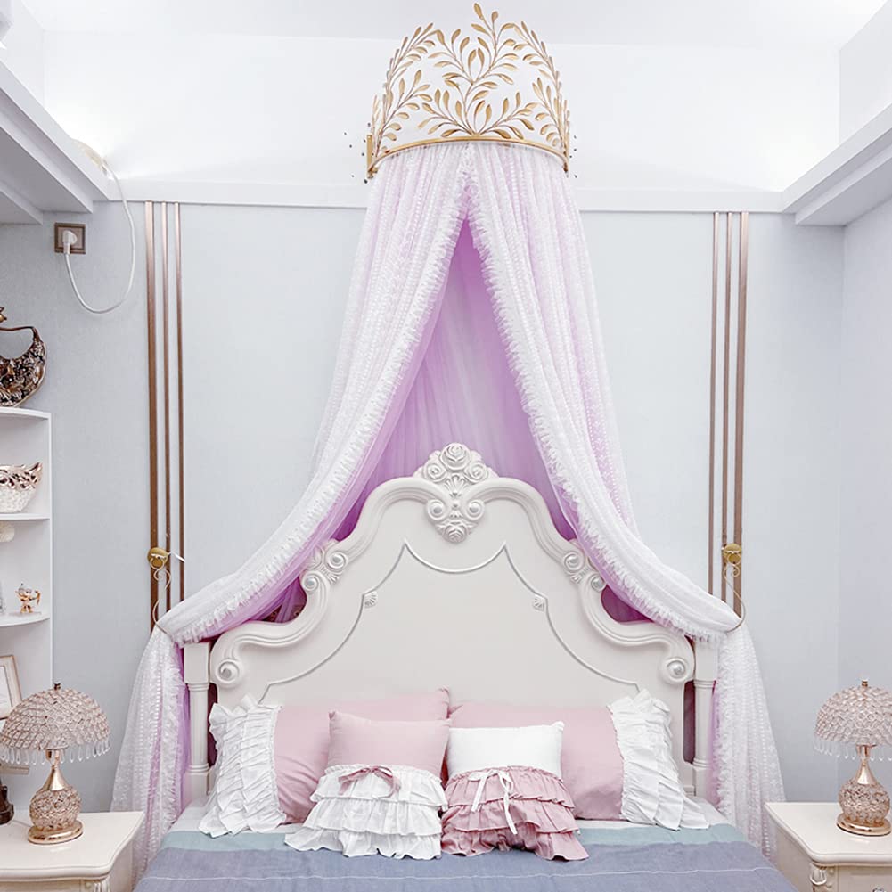 Princess Castle Bed Canopy for Girls - Soft & Smooth Kids Play Tent, Dreamy Mosquito Net with Hanging House Decor - Perfect for Bedroom Decor, Reading Nook & Imaginative Play