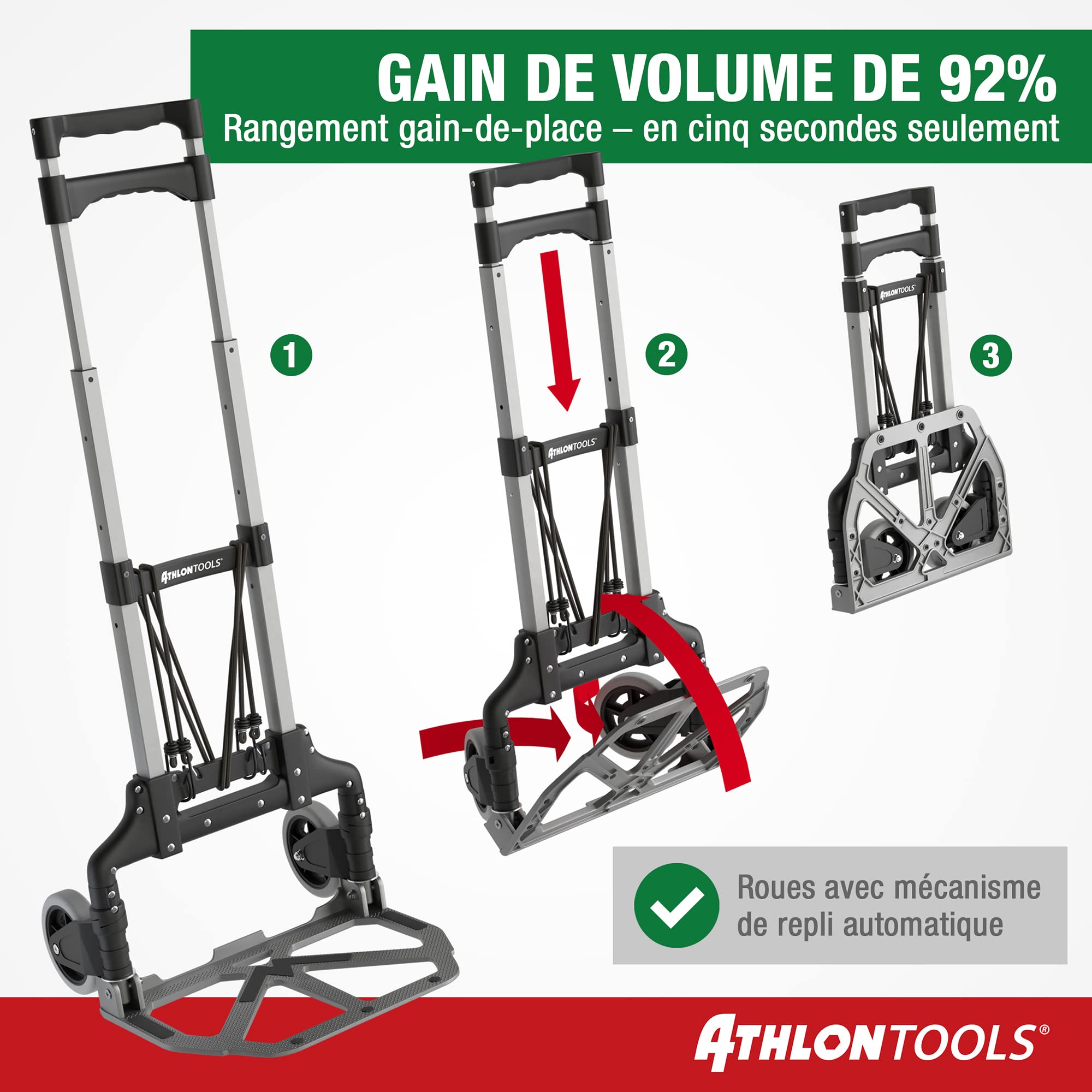 ATHLON TOOLS Aluminum Folding Sawhorse - 70kg Capacity for DIY Projects, Construction & Woodworking