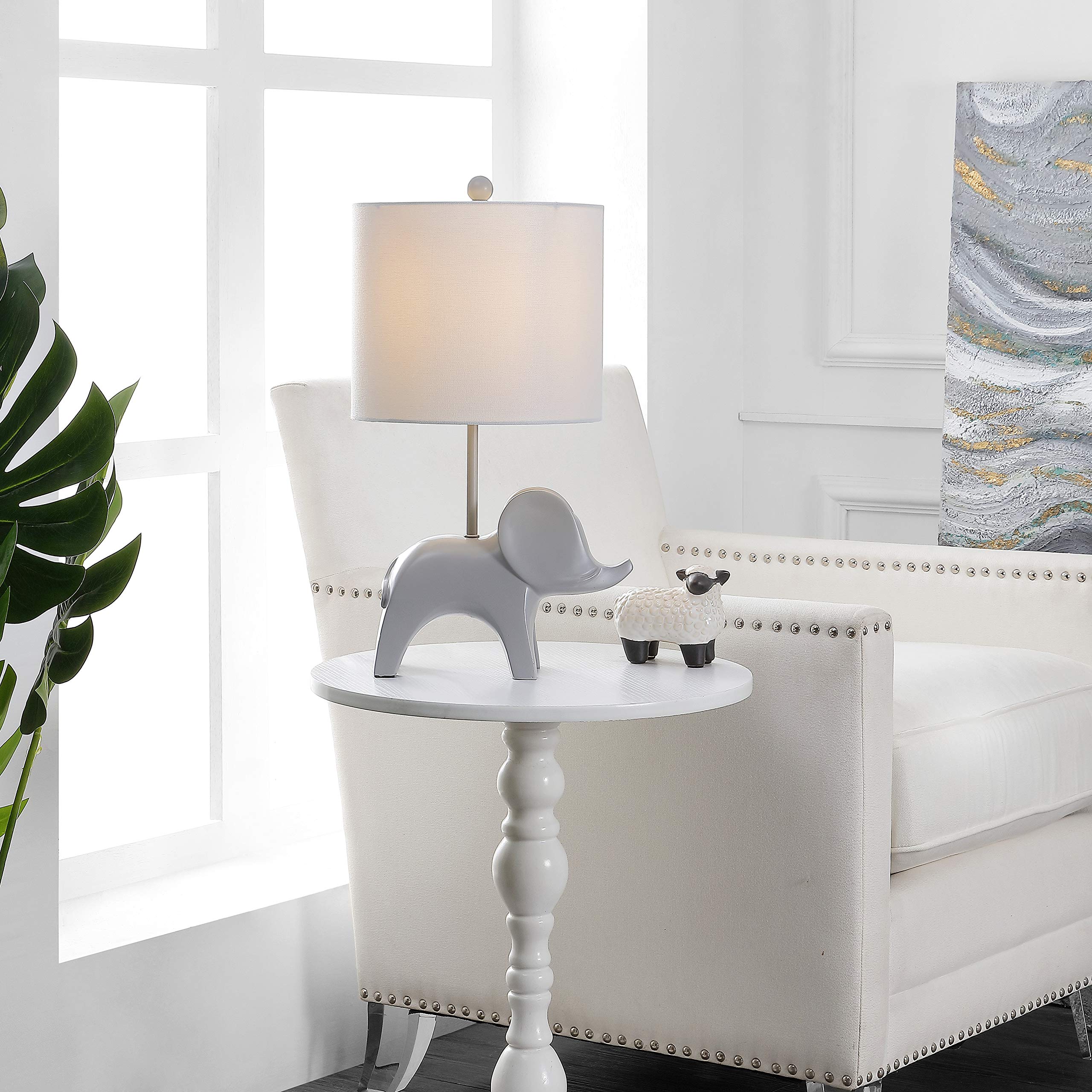 Safavieh Ellie Elephant Grey Ceramic Table Lamp - 20