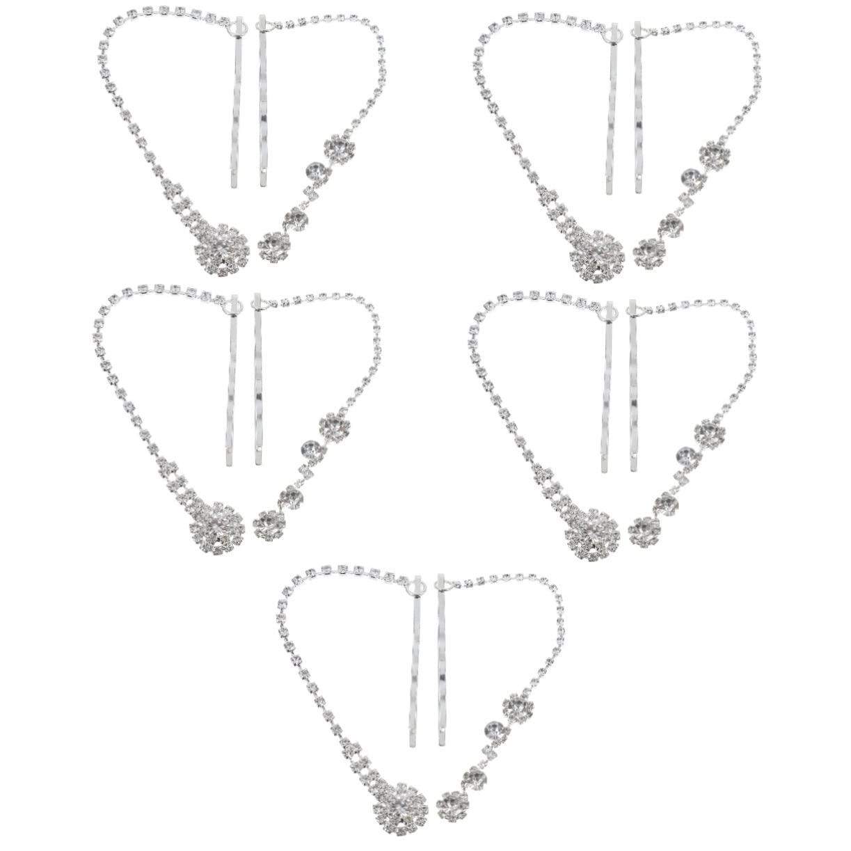 Minkissy 10 Pcs Wedding Hair Accessories Set for Brides - Rhinestone Headpiece, Bridal Hair Jewelry & Eyebrow Drop - Perfect for Weddings, Prom, Parties & Special Occasions