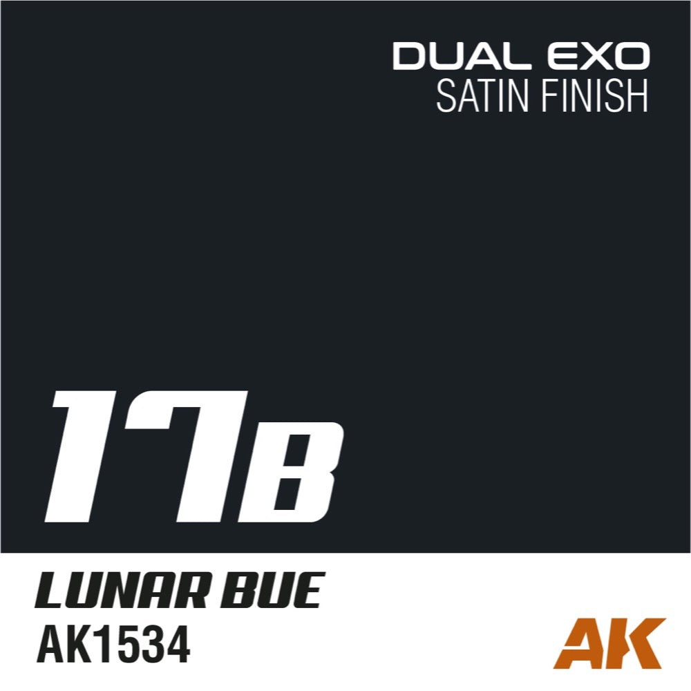 AK Interactive AK1561 Dual Exo Set 17 - Graphite Blue (17A) & Lunar Blue (17B) - Premium Model Paint for Miniatures, Warhammer, and Scale Models - Perfect for Hobbyists and Collectors