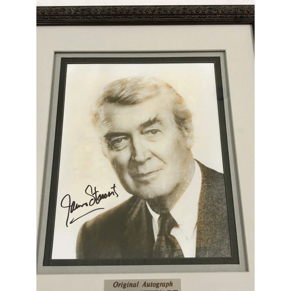 James Stewart Autographed 8x10 Photo with JSA COA - Framed Collectible Memorabilia from Vertigo & Anatomy of a Murder - Perfect for Movie Memorabilia Collections & Home Theater Decor