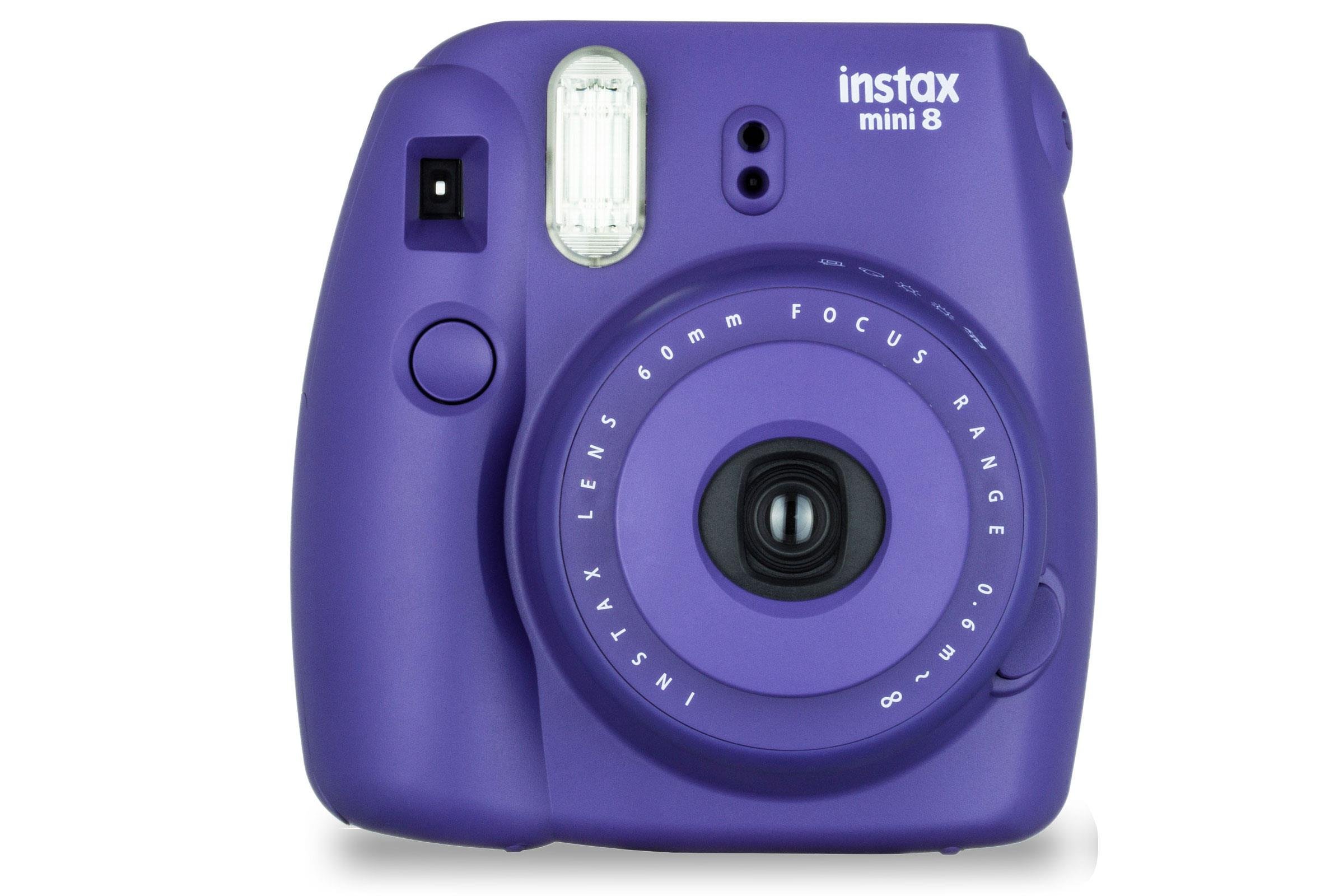 Fujifilm Instax Mini 8 Instant Camera Bundle with 10 Instant Film - Grape Purple | Perfect for Parties, Travel & DIY Photo Albums
