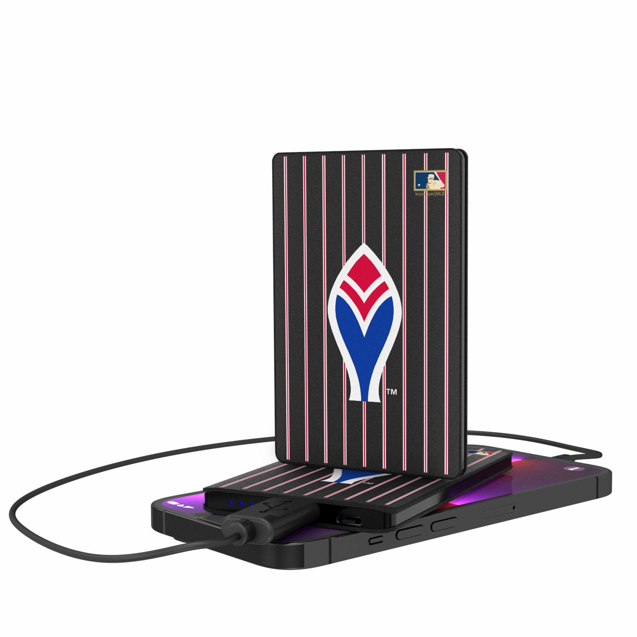 Atlanta Braves Vintage 1972-1975 Cooperstown Collection Pinstripe 2500mAh Portable Power Bank - Perfect for Baseball Fans, Travel & Emergency Charging