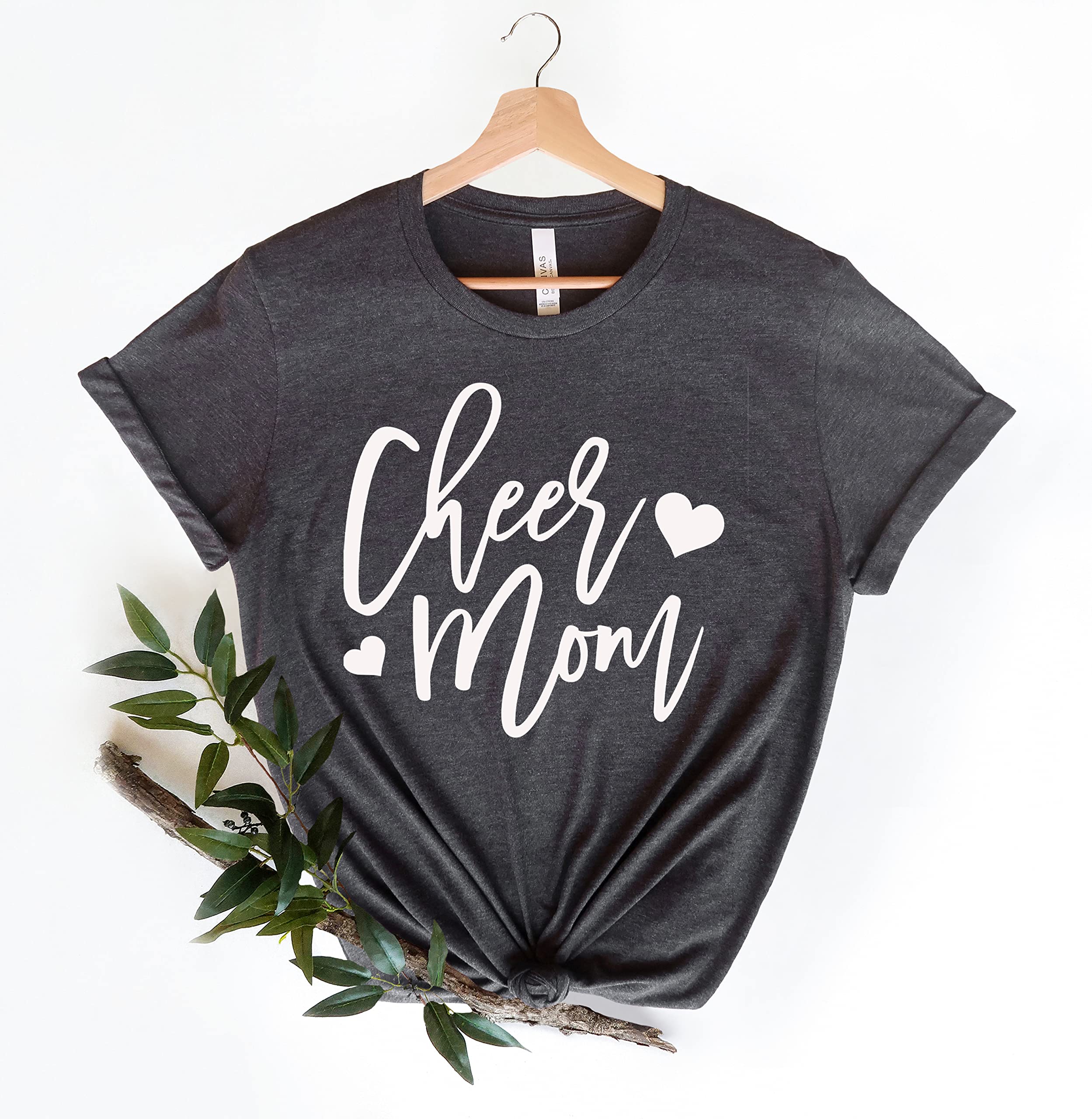 Cheer Mom T-Shirt - Perfect Mother's Day & Birthday Gift for Women - Comfortable Cotton Tee for Cheerleading Moms, Sports Events & Casual Wear