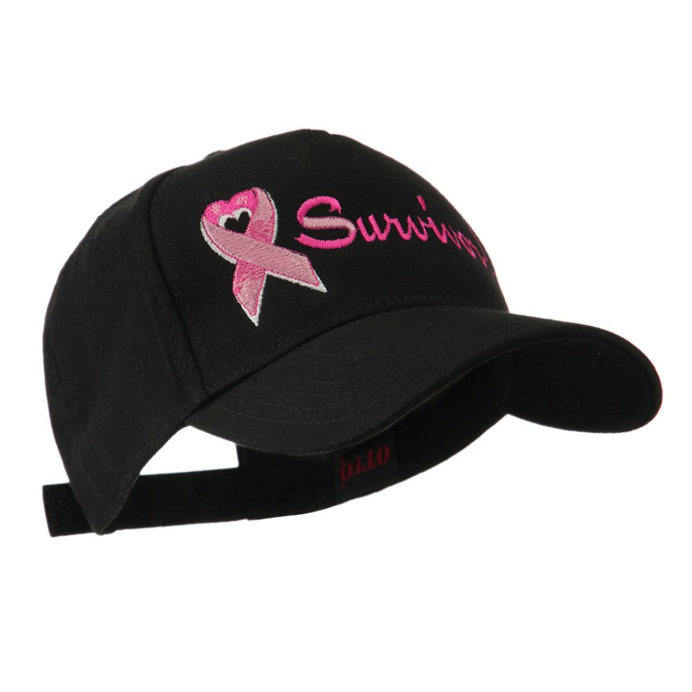 Breast Cancer Survivor Ribbon Embroidered Cap - Pink Ribbon Awareness Hat for Women & Men - Support Survivors, Chemo Patients & Awareness Events
