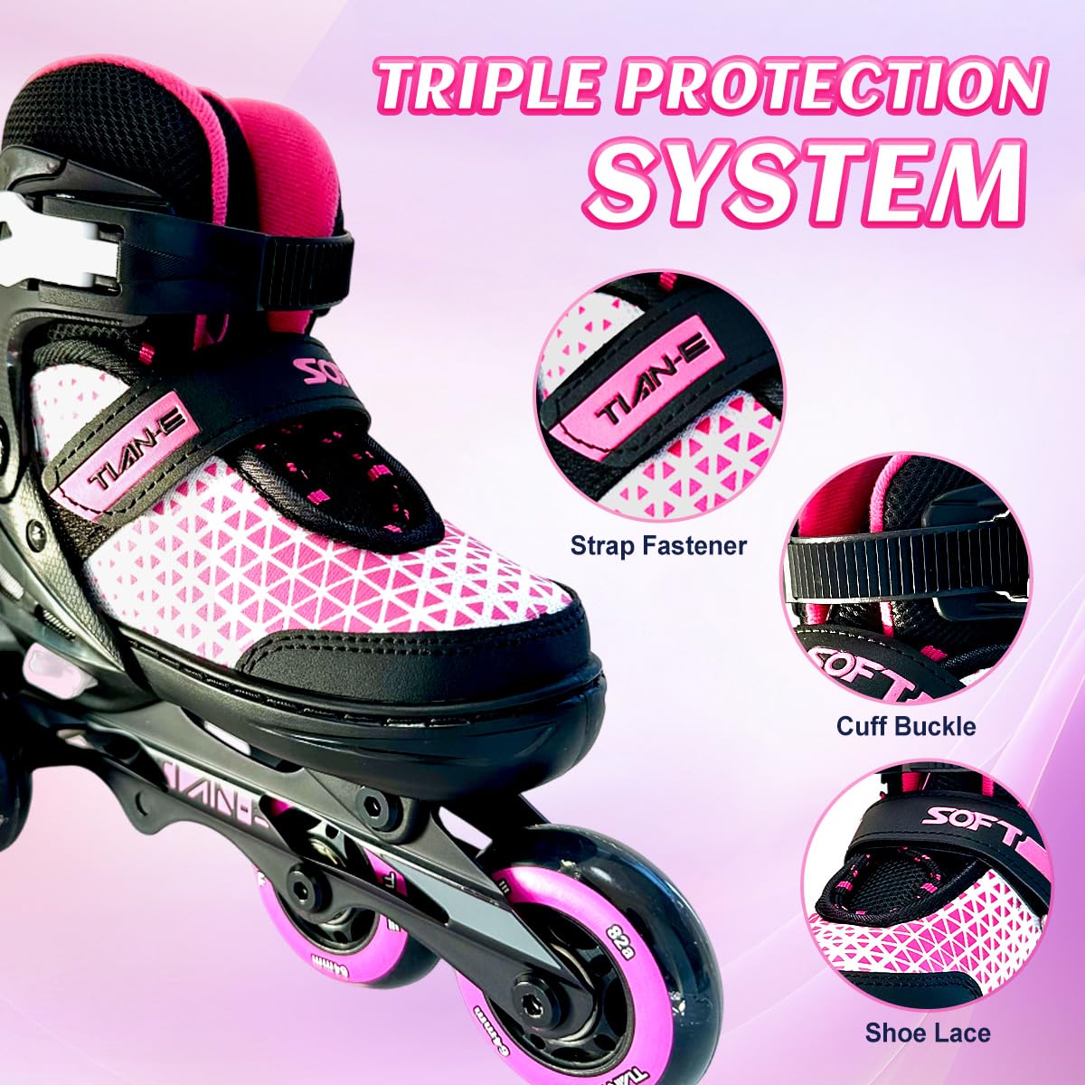 Adjustable Inline Skates for Kids - 2-in-1 Convertible Rollerblades for Boys & Girls | Perfect for Outdoor Play, Skate Parks & Birthday Gifts