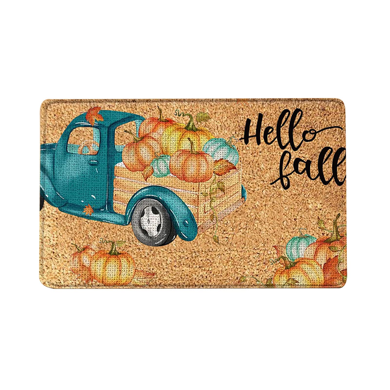 Non-Slip Pumpkin Gnome Door Mat - Bathroom & Bathtub Floor Rug