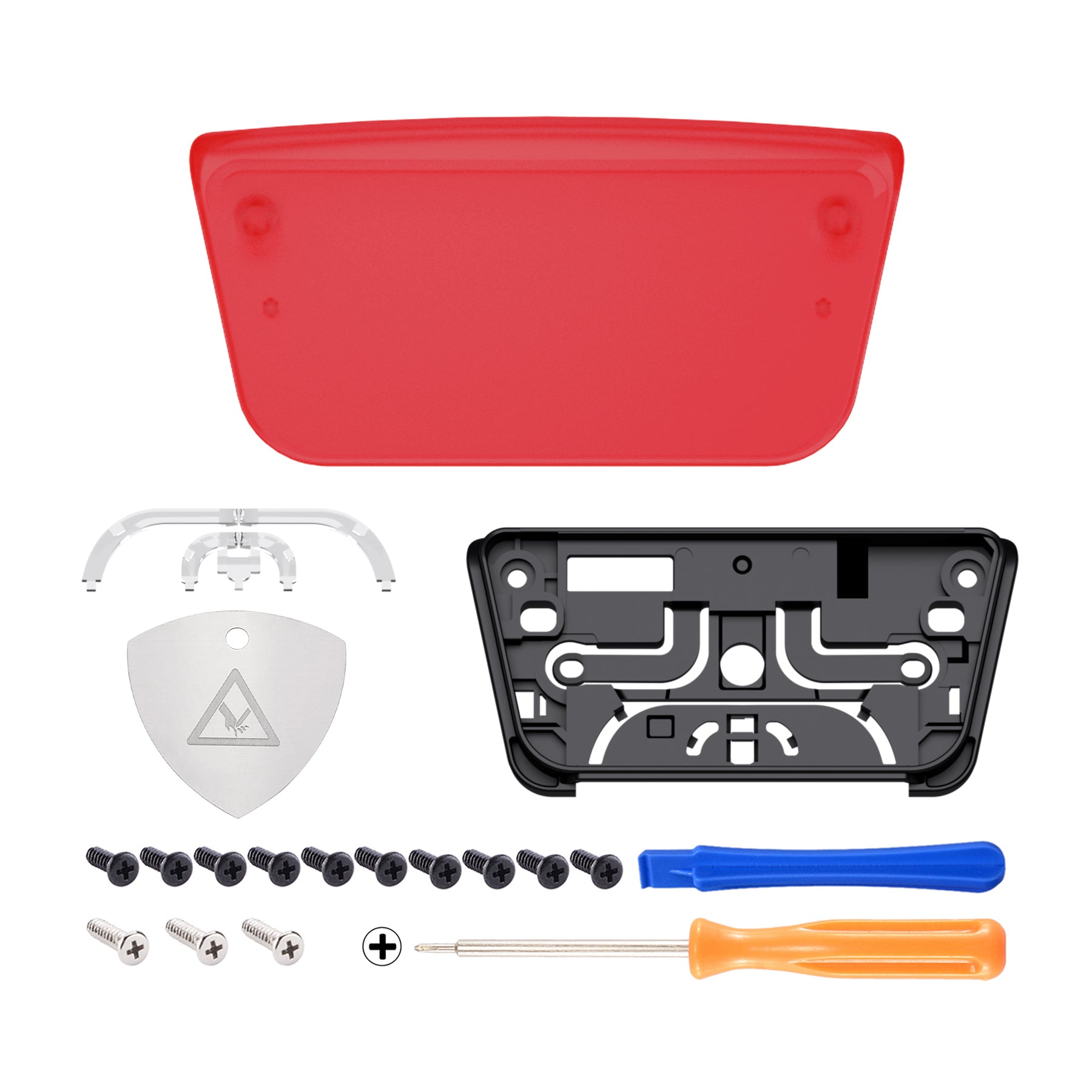 eXtremeRate Clear Red PS5 Controller Touchpad Cover Replacement - Compatible with BDM 010/020/030/040/050 Models - Custom Touch Pad for Enhanced Gaming Experience - Perfect for PS5 Controller Modding & Personalization (Controller Not Included) - JPF8002G3