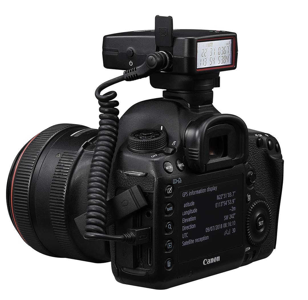 Solmeta GMAX-EOS2 GPS Geotagger with Bluetooth Shutter Control - Compatible with Canon GP-E2, EOS DSLR, Rebel, R & RP Mirrorless Cameras - Perfect for Travel Photography, Geotagging & Remote Shooting
