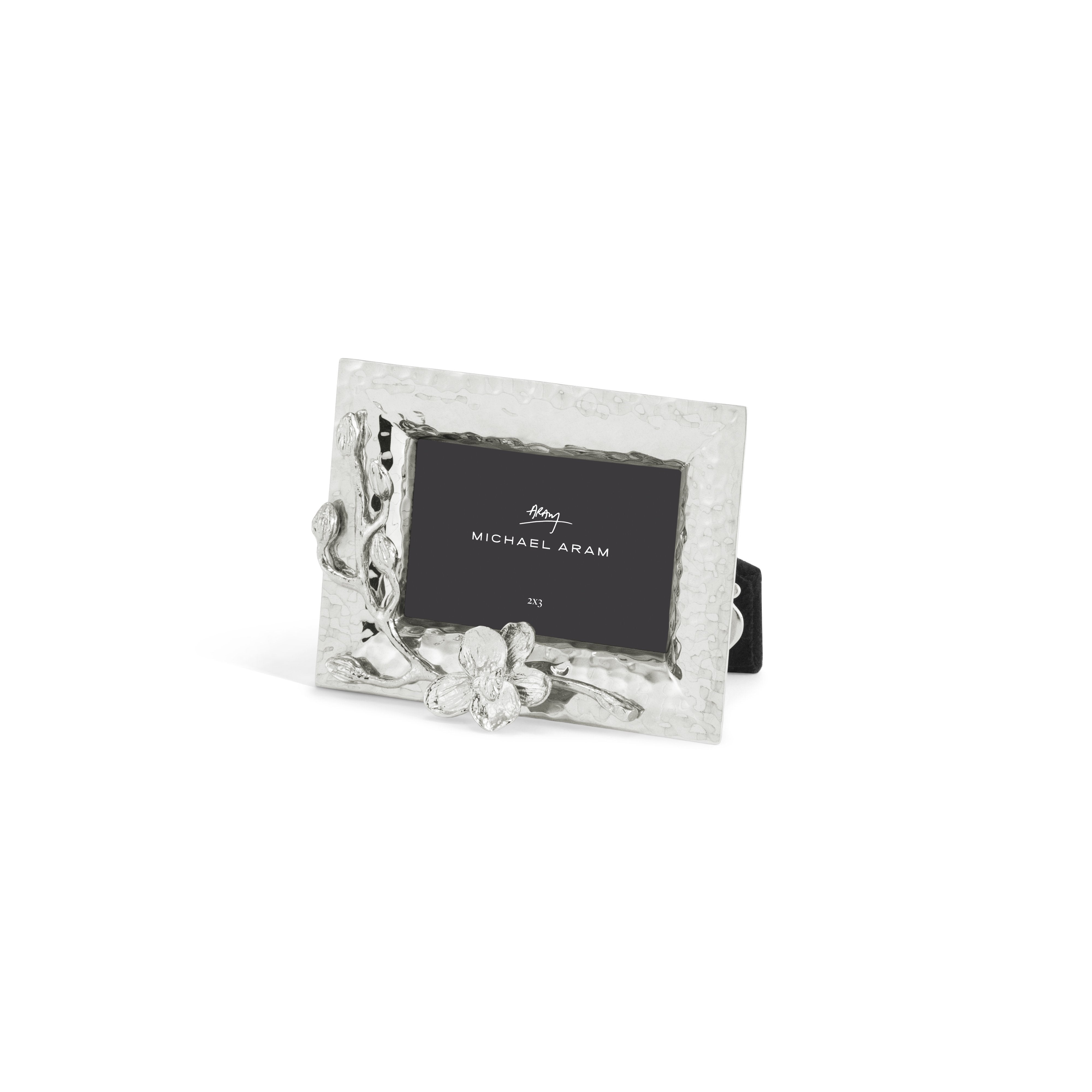 Elegant White Orchid Picture Frame - Perfect for Home Decor, Wedding Photos & Wall Art Displays