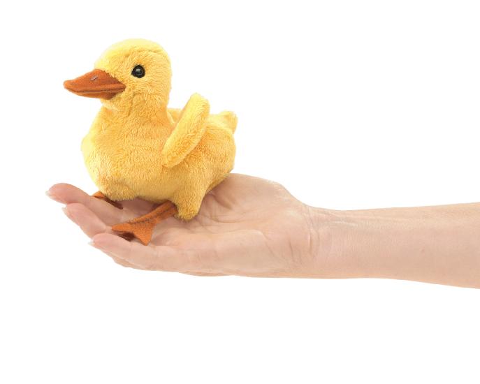 Folkmanis Mini Duckling Finger Puppet - Adorable Hand Puppet for Kids, Storytelling & Early Learning - Perfect for Playtime, Classroom & Interactive Fun