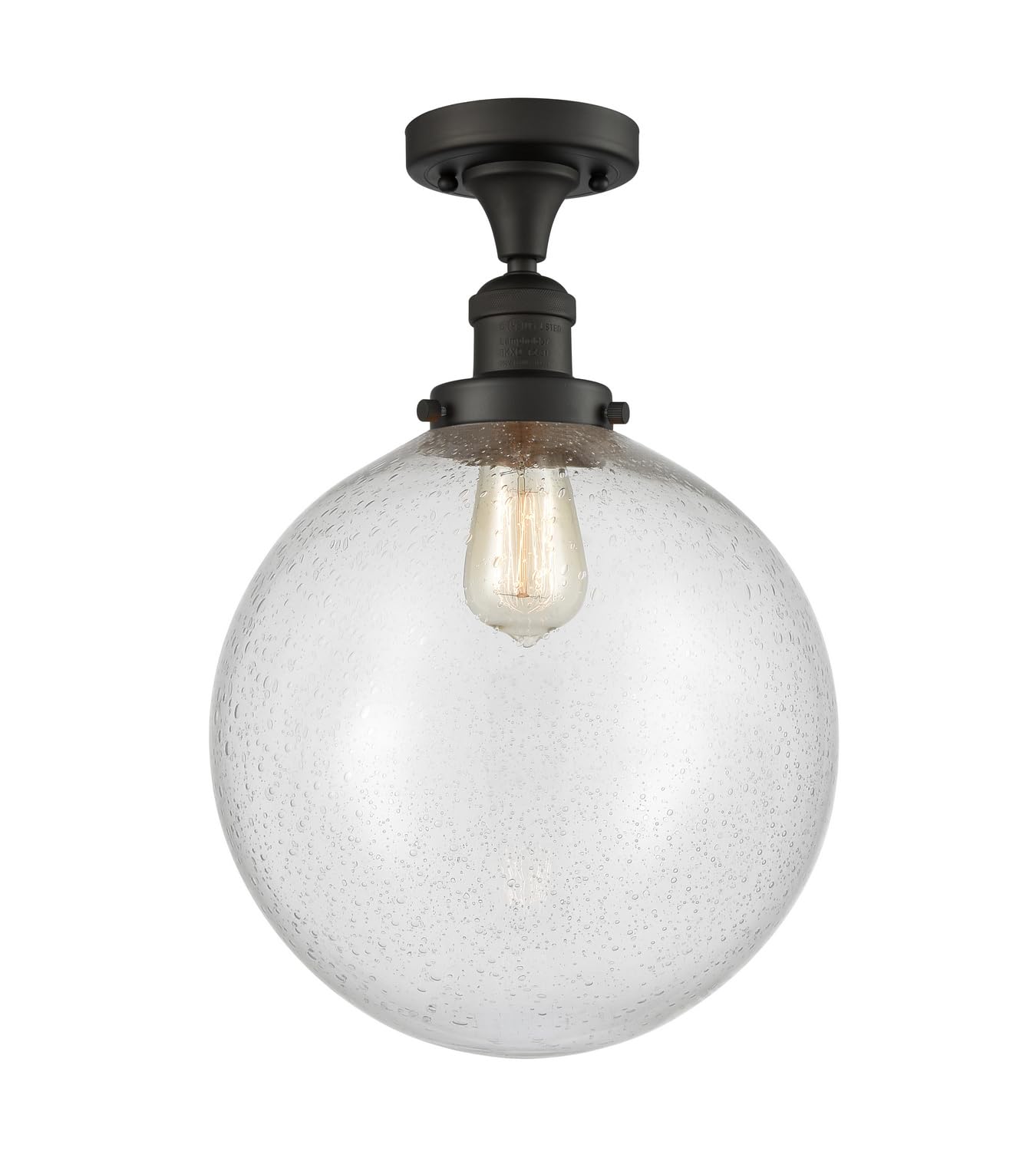 517-1CH-OB-G204-12-LED Bare Bulb 1 Light Cord Set in Oil Rubbed Bronze Finish - Vintage Edison Style Pendant Lighting for Kitchen Island, Bar Counter, Dining Room & Farmhouse Decor