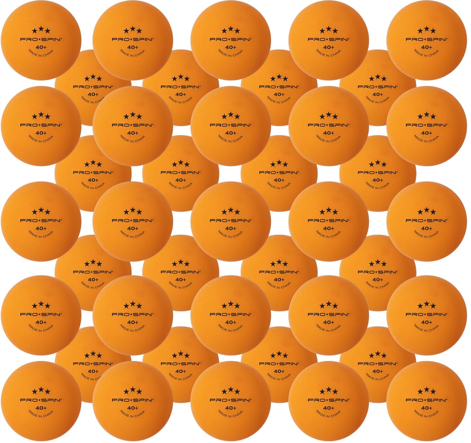 PRO SPIN 3-Star Premium Orange Table Tennis Balls - 40+ ABS Professional Quality for Indoor & Outdoor Play | High-Performance, Durable Ping Pong Balls for Tournaments, Training & Family Fun