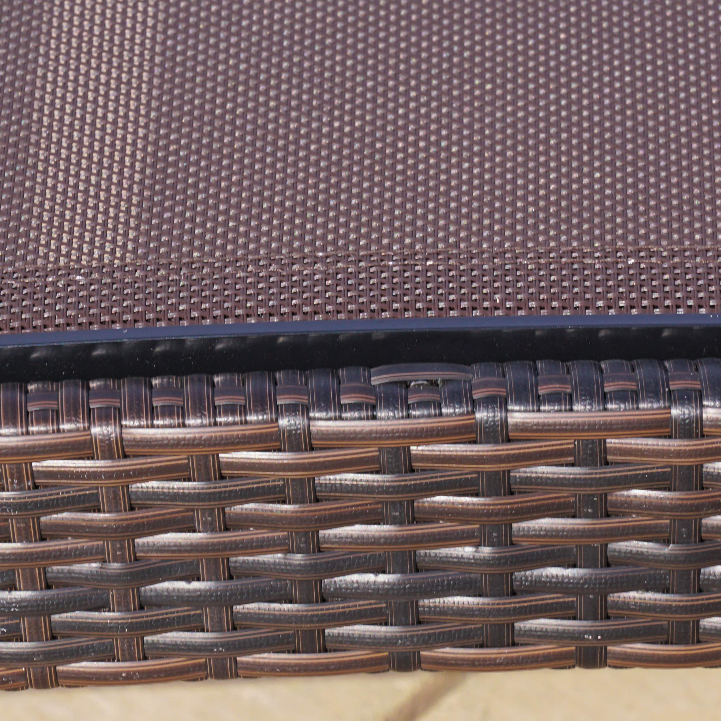 Christopher Knight Home Kauai Textilene Chaise Lounge - Brown Outdoor Patio Furniture for Poolside, Garden & Backyard Relaxation