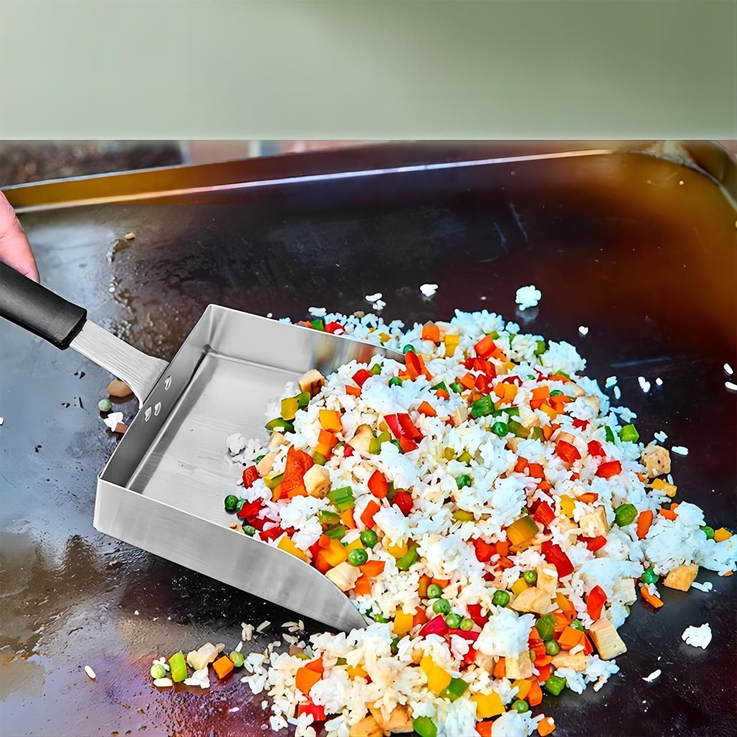 Premium Stainless Steel Griddle Spatula Set - Heavy Duty Burger Smasher, Hamburger Turner & Scraper for Flat Top Grill - Perfect for Outdoor BBQ, Camping & Backyard Cooking