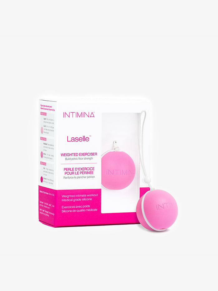Intimina Laselle Weighted Kegel Exerciser for Women - Moderate Strength Pelvic Floor Trainer for Bladder Control & Postpartum Recovery - Home Workout & Fitness Accessory