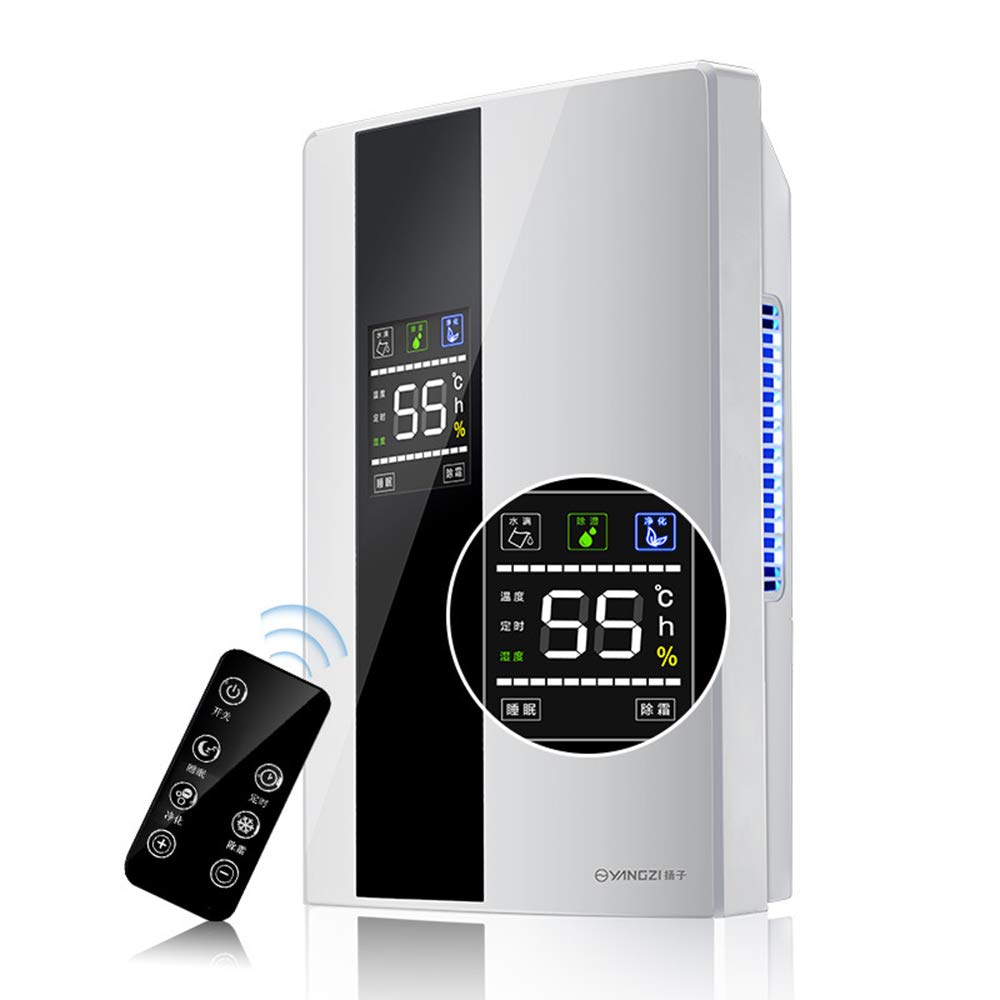 Smart Remote Control Dehumidifier - 90W 2200ml Capacity with LCD Display - Ideal for Living Room, Bedroom, Bathroom, Study & Kitchen - Perfect for Home, Office and Basement Moisture Control