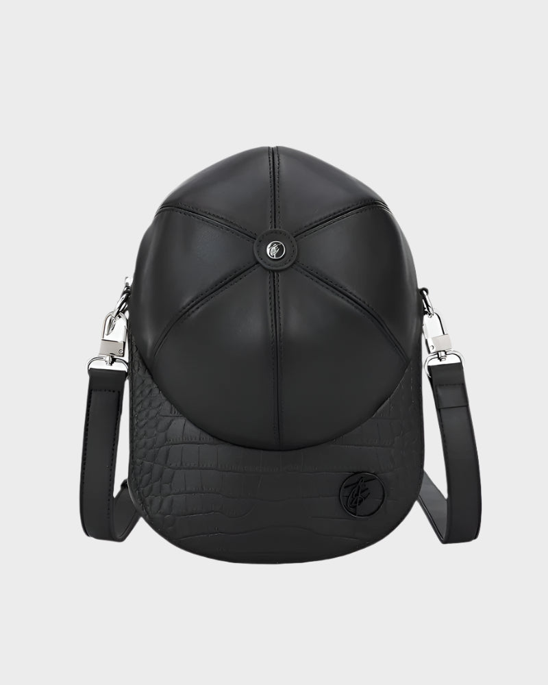 Stylish Black Baseball Cap Design Bag - Trendy Unisex Sports & Travel Accessory for Gym, Hiking, and Everyday Use