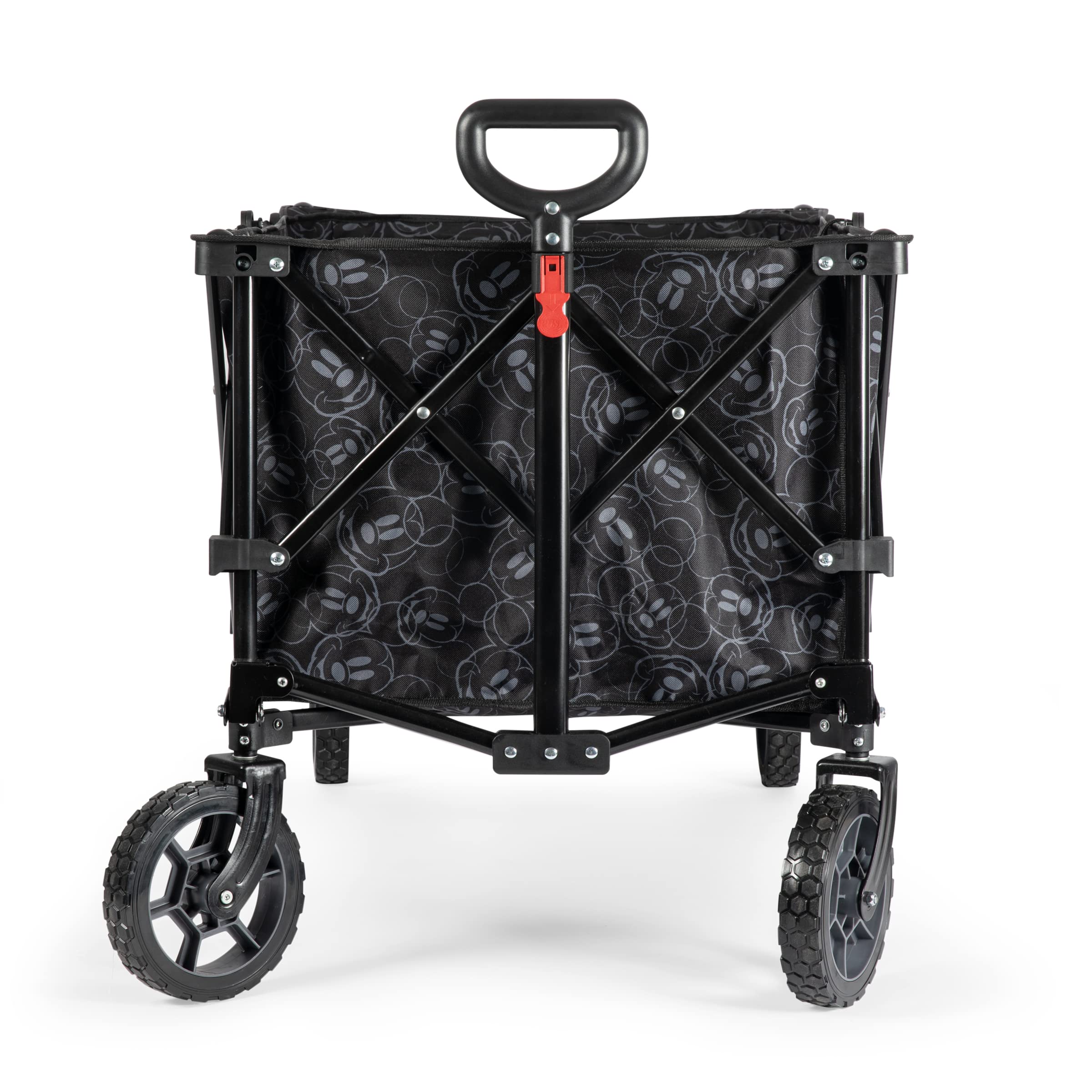 Disney Mickey Mouse Adventure Wagon XL - Foldable Utility Cart for Beach, Picnic, Camping & Outdoor Activities (Black) | Heavy Duty All-Terrain Wheels | Perfect for Sports Gear, Groceries & Kids Toys